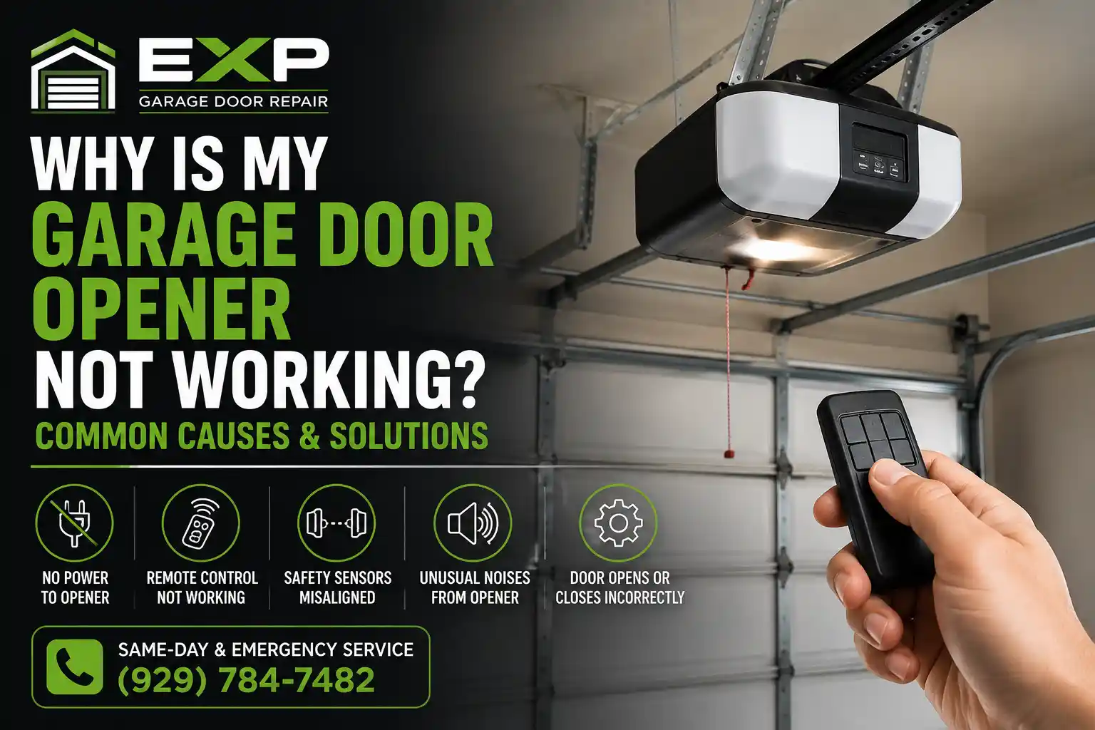 Why Is My Garage Door Opener Not Working? Common Causes & Solutions