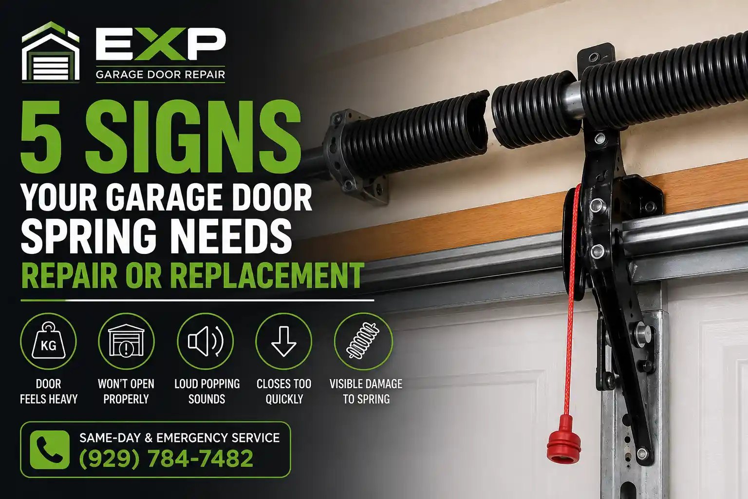 5 Signs Your Garage Door Spring Needs Repair or Replacement